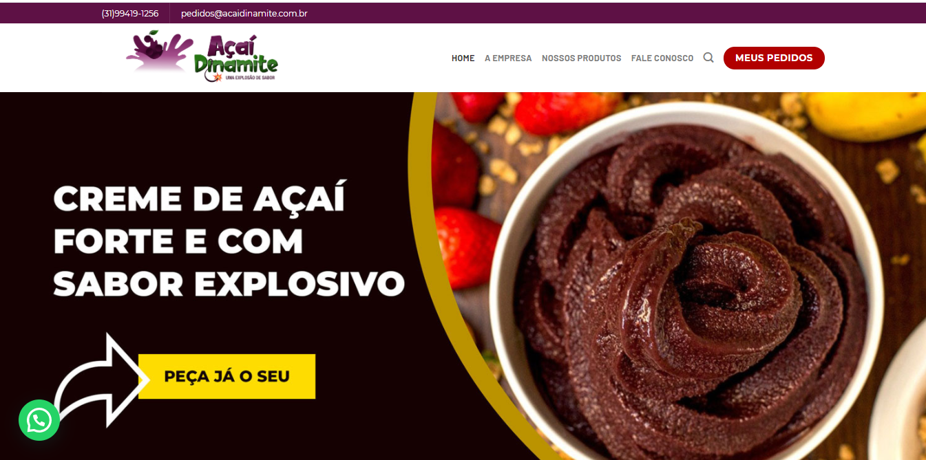 Novo Cliente: Açaí Dinamite